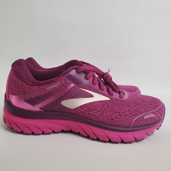 Brooks Women’s Adrenaline GTS 18 DNA Pink Plum Pur - Picture 2 of 7